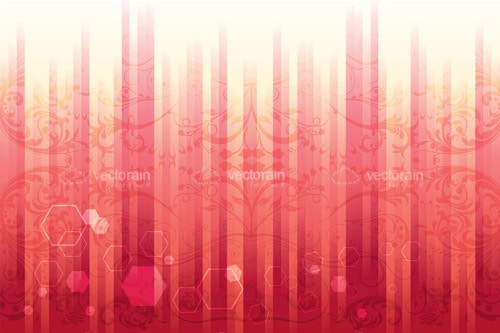 Abstract Background with Stripes, Floral and Geometric Patterns
